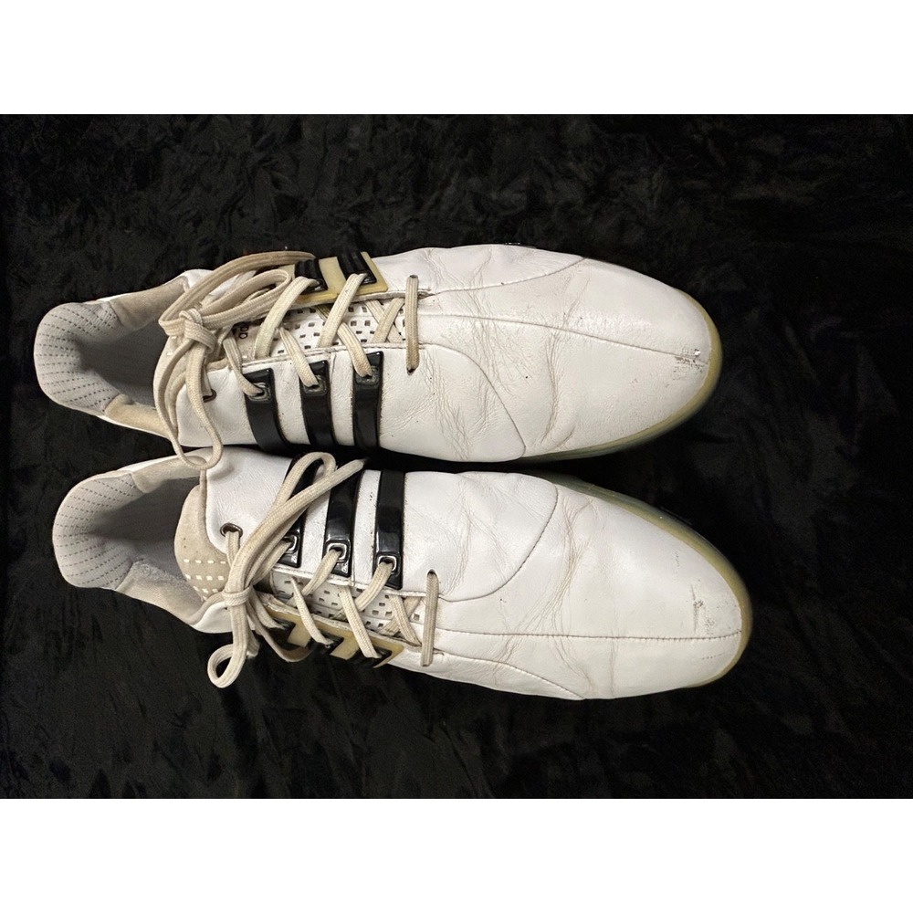 Adidas Tour 360 4.0 Thintech Leather Golf Shoes White/Black Men's Size 11.5 - Picture 3 of 10
